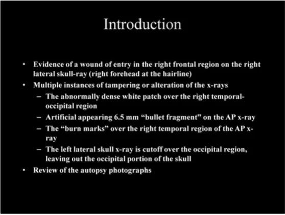 A Review of the JFK Cranial x-Rays and Photographs